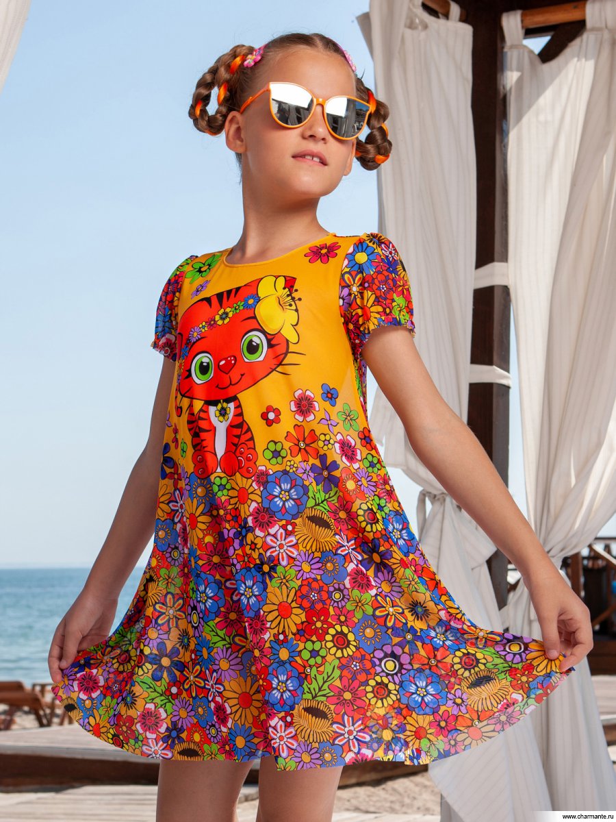 Платье пляжное для девочек GQ 042006